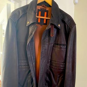 Hogan Italian Leather Mens Jacket